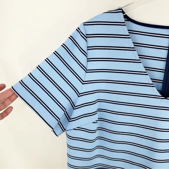 erin say yes to the dress blue dress Breton Stripe Form Fitting Dress | Propriano | Anti-UV